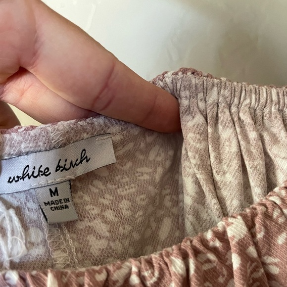 White Birch| Blush Pink Polka Dot Tiered Ruffle Mini Dress, Babydoll Style••• - Picture 7 of 12